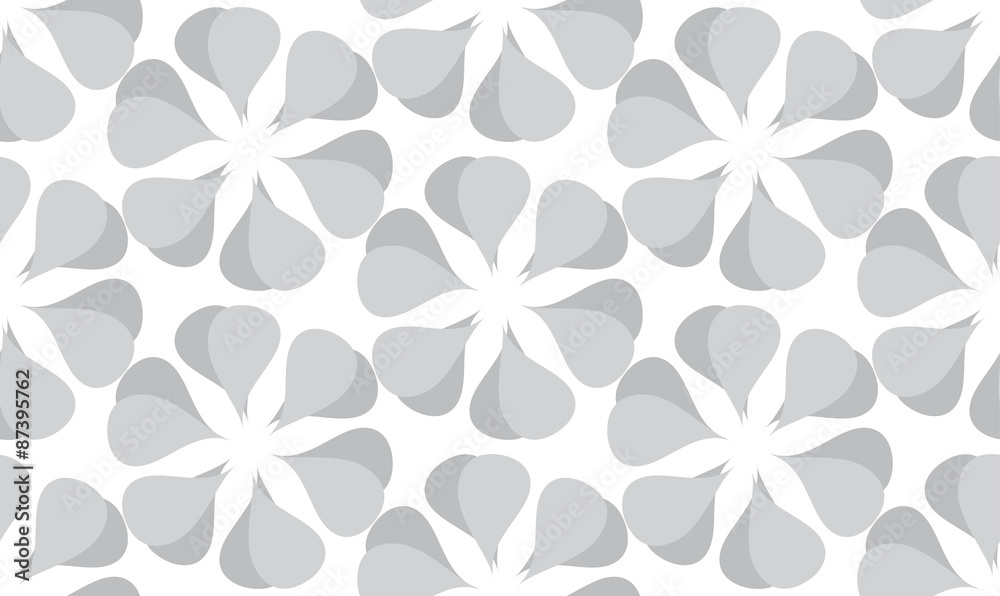 Vector seamless background of teardrop-shaped patterns on a white background. An abstract pattern.