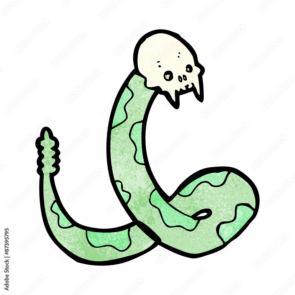 Fototapeta premium spooky snake cartoon