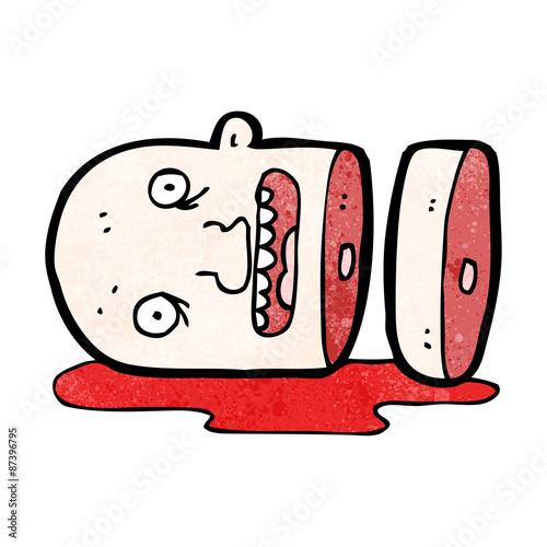 gross severed head cartoon