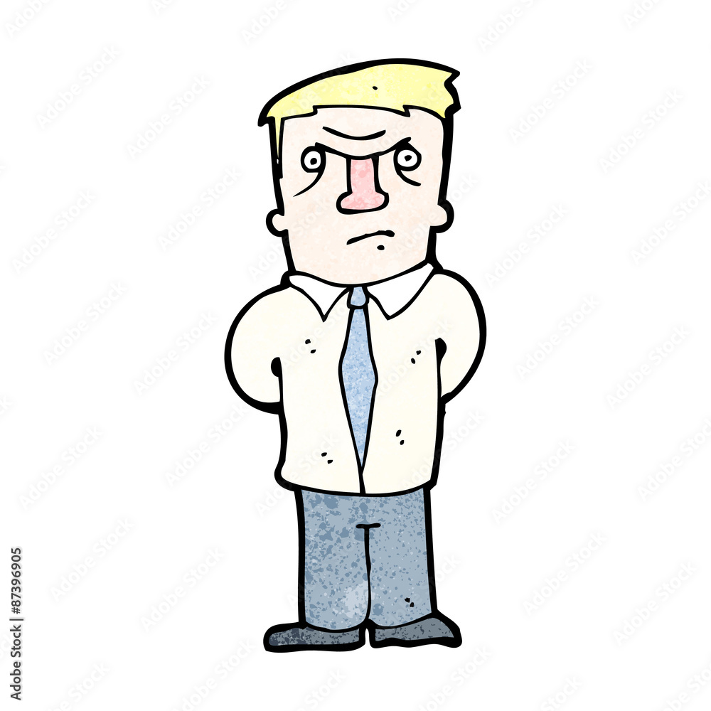 cartoon annoyed man