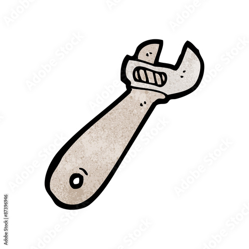 cartoon adjustable spanner