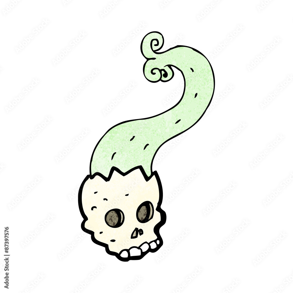Fototapeta premium cartoon haunted skull