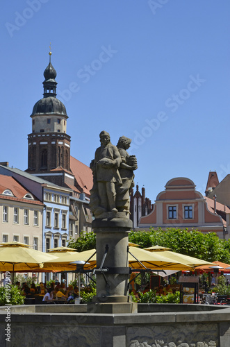 Marktbrunnen vor St.Nikolai, Cottbus photo