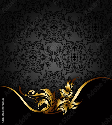 Black and golden invitation