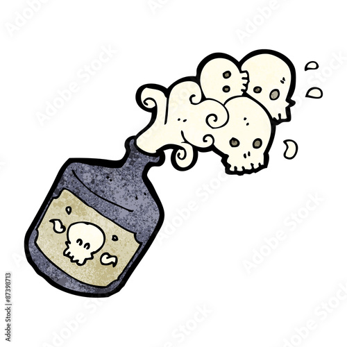 cartoon poison bottle
