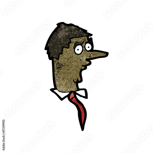 cartoon ugly businessman