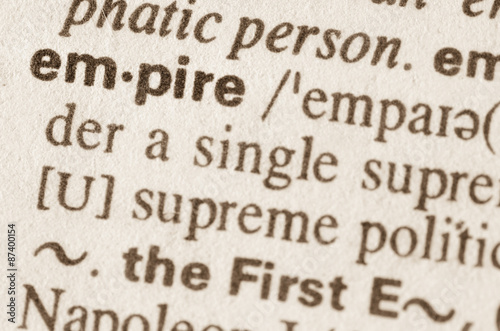 Dictionary definition of word empire