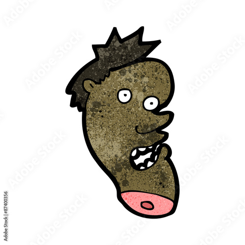 cartoon mutant head