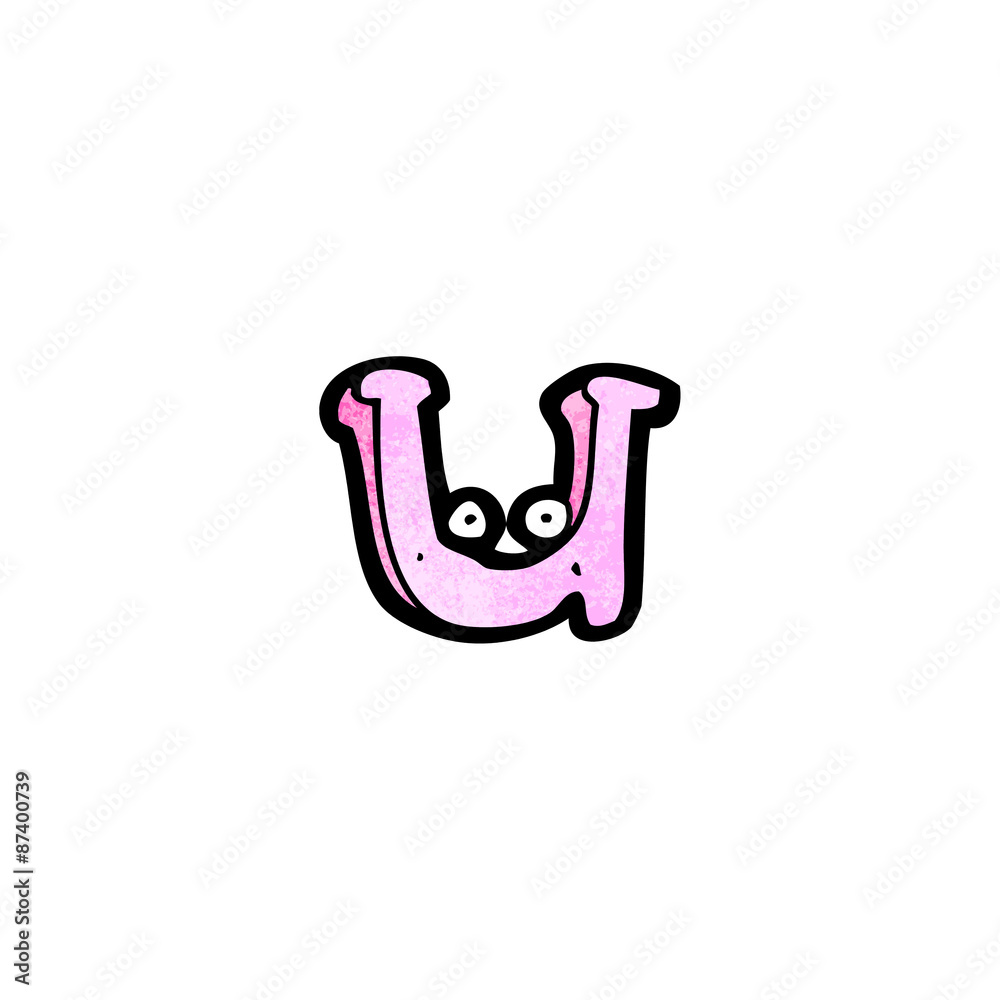 cartoon letter u with eyes cartoon letter u with eyes