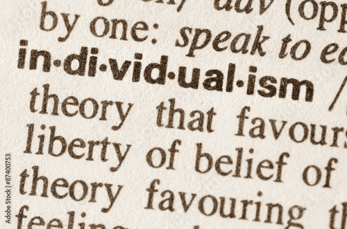Dictionary definition of word individualism