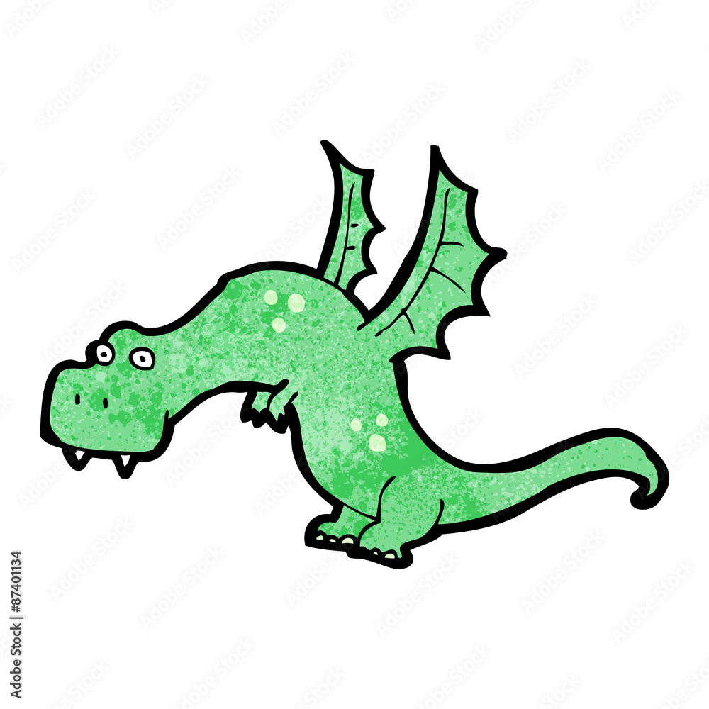 Obraz cartoon funny dragon