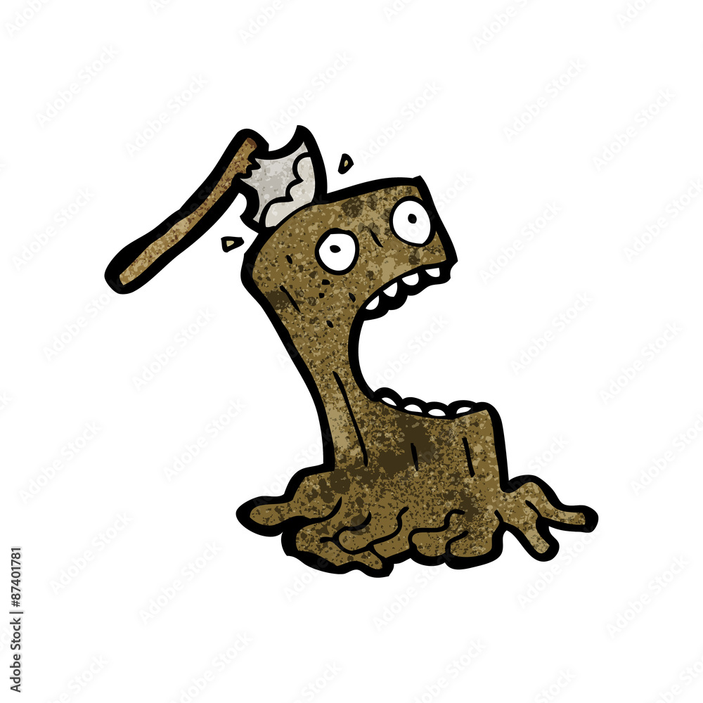 Obraz cartoon tree stump