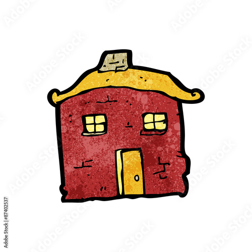 old tumbledown house cartoon