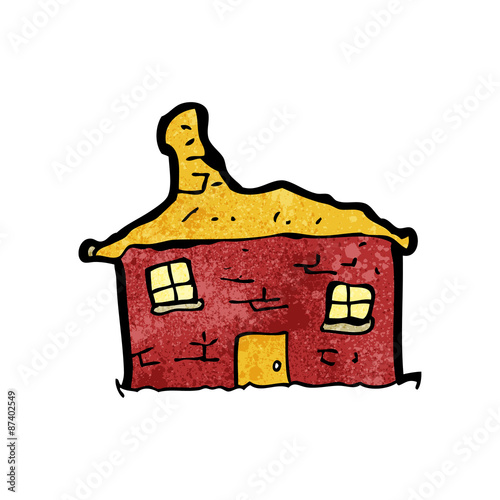 Slika na platnu old tumbledown house cartoon