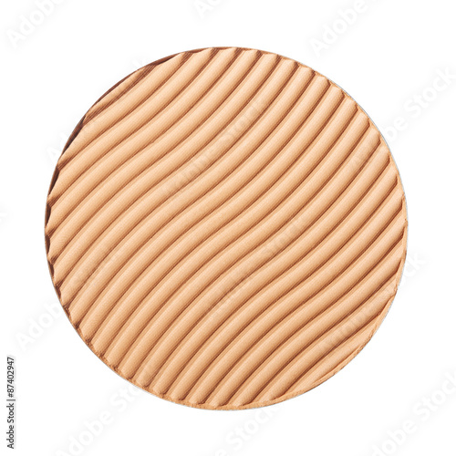 Brown blush on white background with clipping path