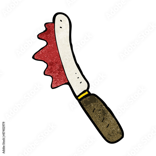 knife spreading jam cartoon