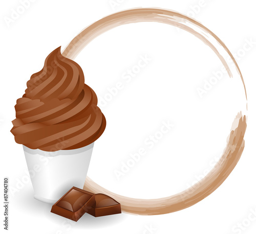 Eis essen Eisbecher Dessert Schokolade Vektor isoliert