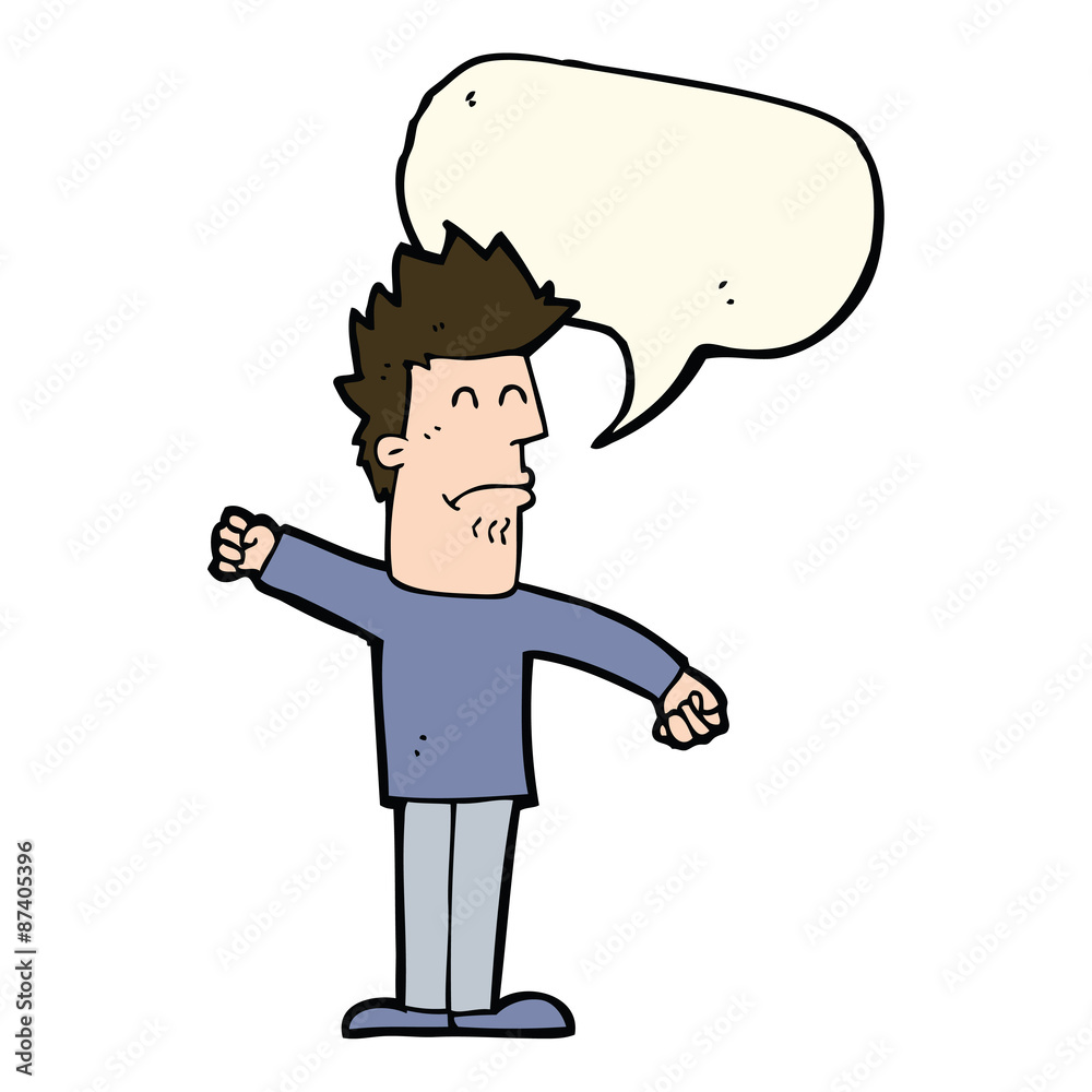 cartoon stressed man with speech bubble cartoon stressed man with speech bubble