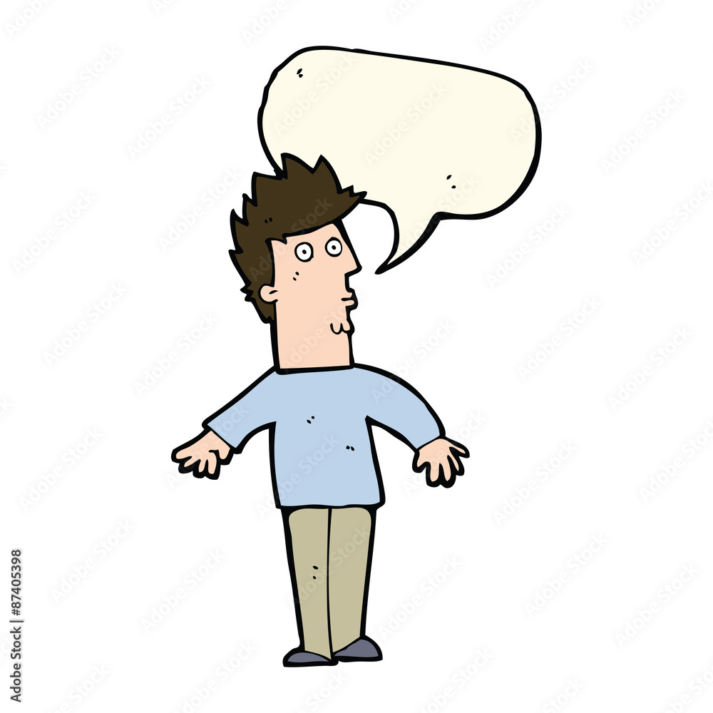 cartoon surprised man with speech bubble cartoon surprised man with speech bubble