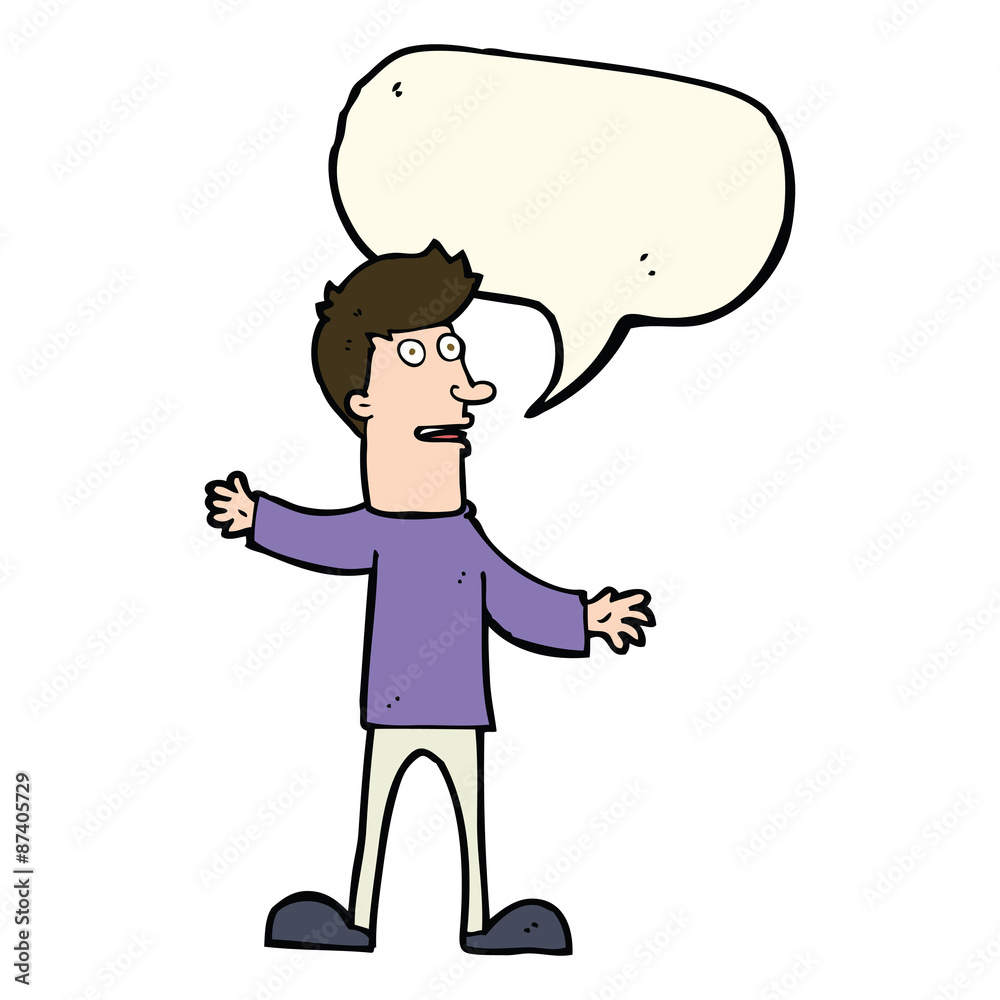 cartoon surprised man with speech bubble cartoon surprised man with speech bubble