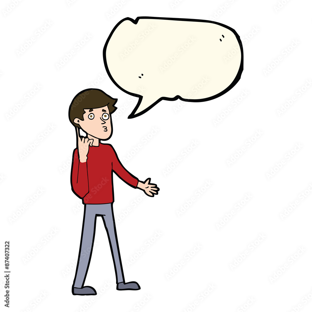 cartoon man asking question with speech bubble cartoon man asking question with speech bubble
