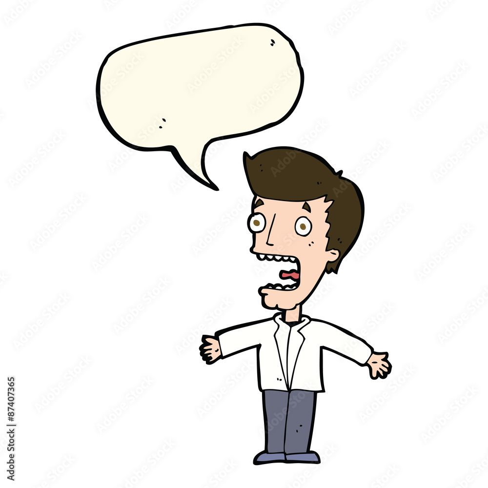 cartoon screaming man with speech bubble cartoon screaming man with speech bubble
