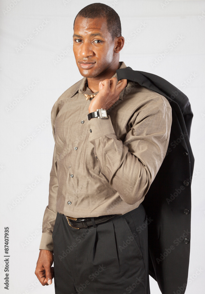 Fototapeta premium Handsome black man in a suit
