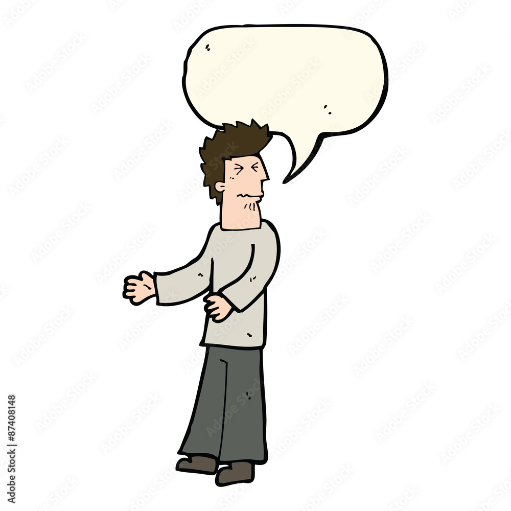 cartoon disgusted man with speech bubble cartoon disgusted man with speech bubble
