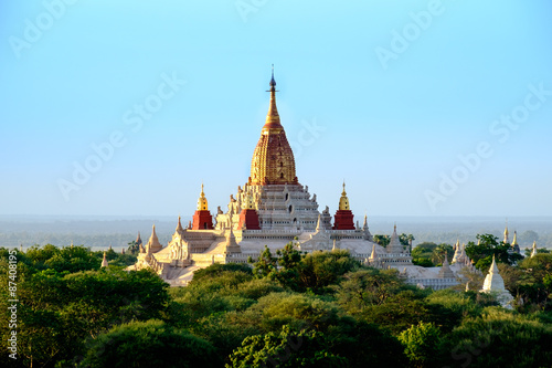 Scenic view of Ananda temple in old Bagan area, Myanmar