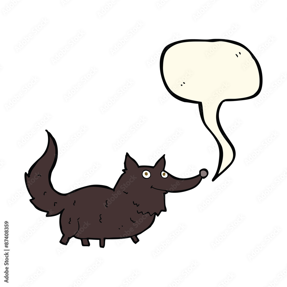 cartoon little dog with speech bubble cartoon little dog with speech bubble