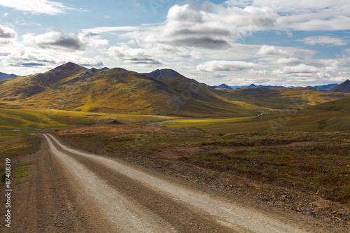 The stones road in Chukotka, Russia