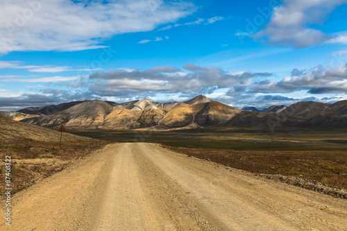 The stones road in Chukotka, Russia photo