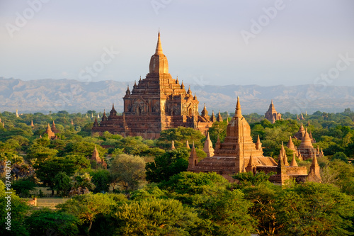 Scenic view of antient Sulamani temple at sunrise, Bagan, Myanma