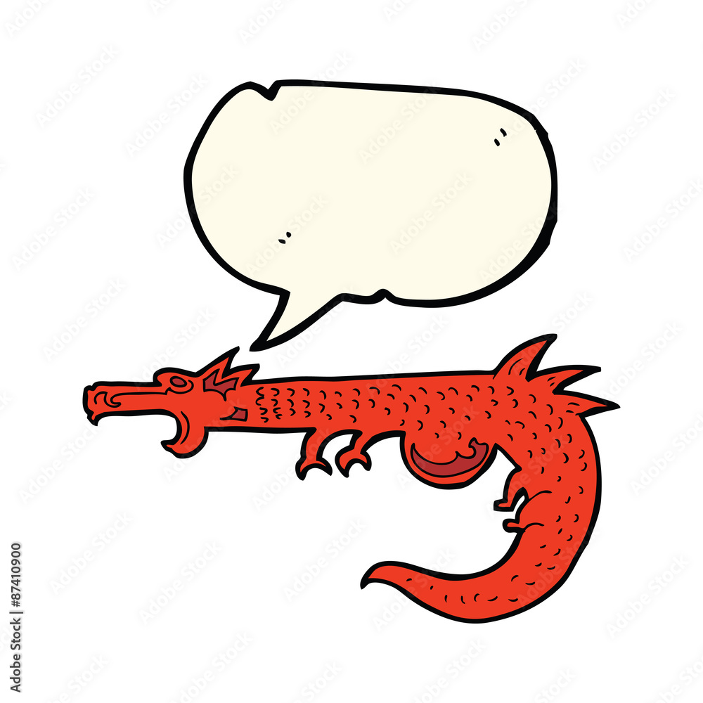 cartoon medieval dragon with speech bubble cartoon medieval dragon with speech bubble