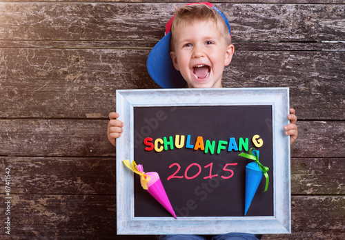 schulanfänger junge 2015 photo