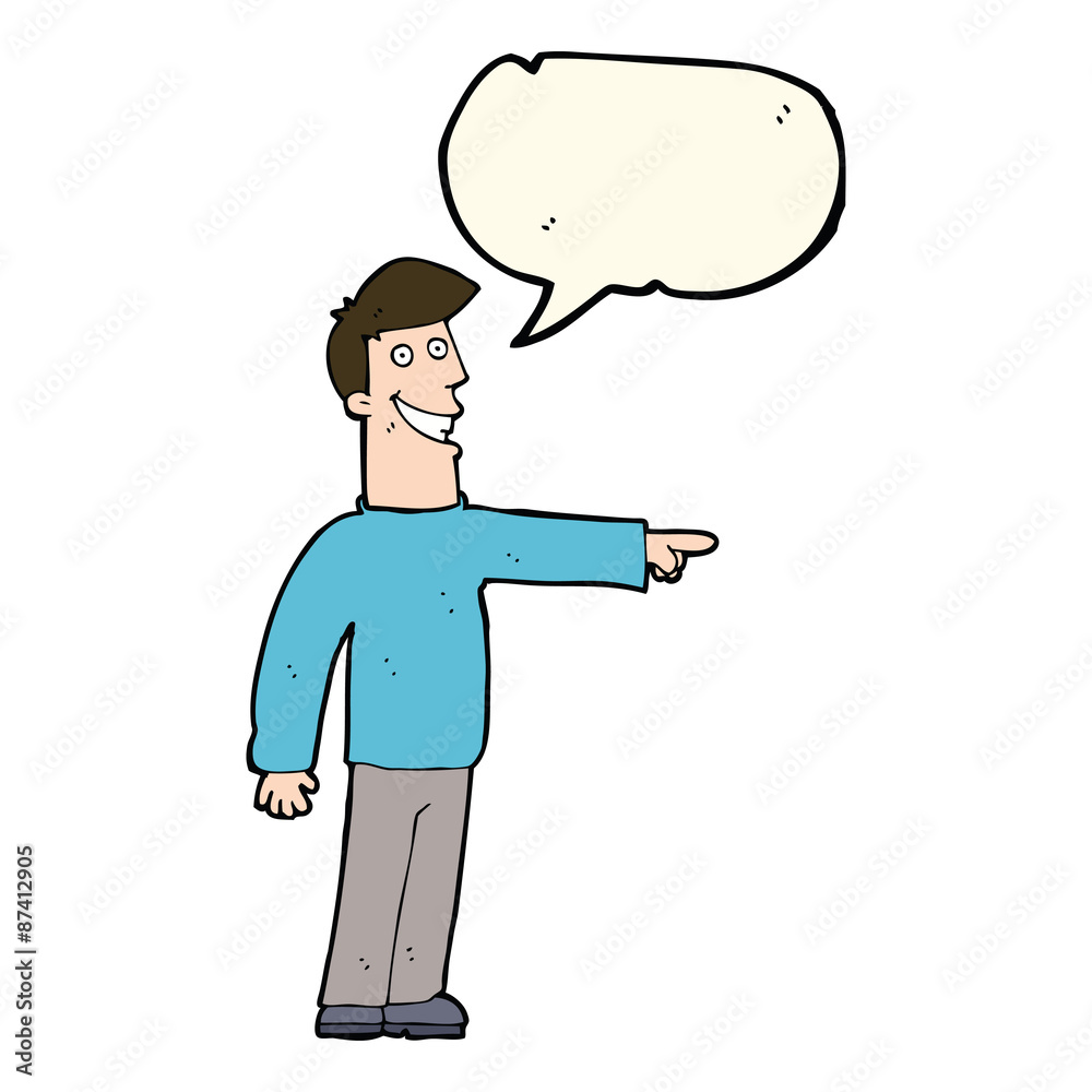 cartoon pointing man with speech bubble cartoon pointing man with speech bubble