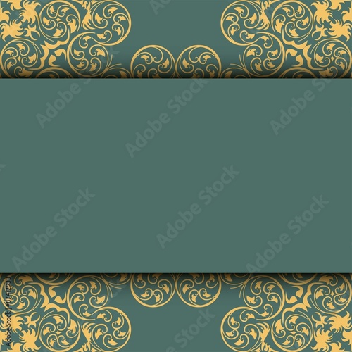 Ethnic pattern. Abstract greeting card, background with flowers and decorative leaves. For gifts, decoration and invitations for your design. With a place for you inscription.