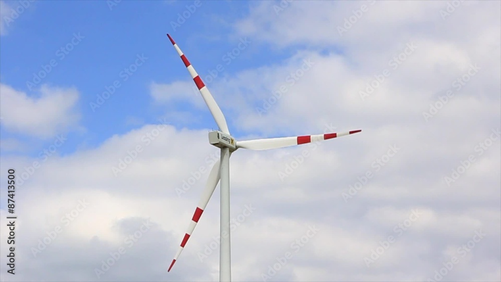 Renewable energy, wind turbines in a wind park Renewable energy, wind turbines in a wind park