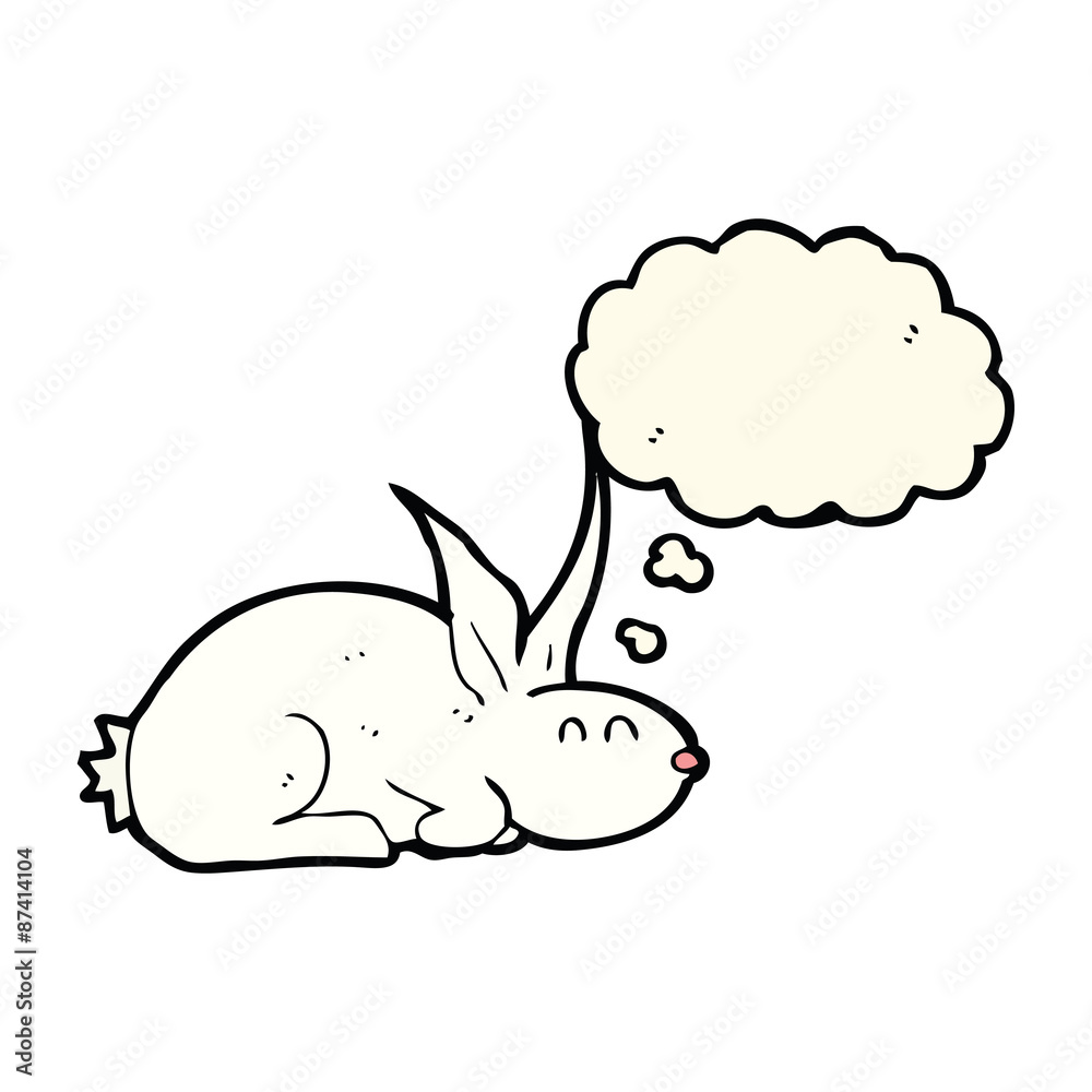 cartoon rabbit with speech bubble cartoon rabbit with speech bubble