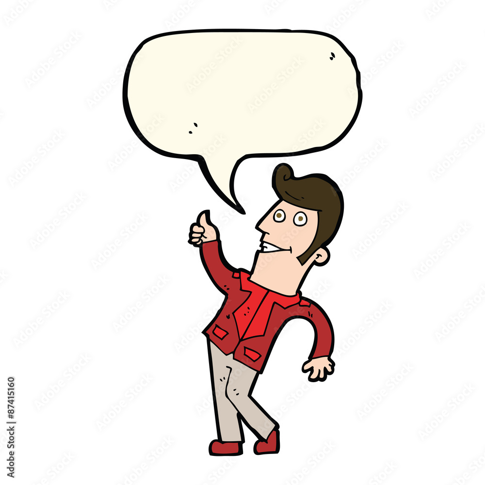 cartoon man giving thumbs up sign with speech bubble cartoon man giving thumbs up sign with speech bubble