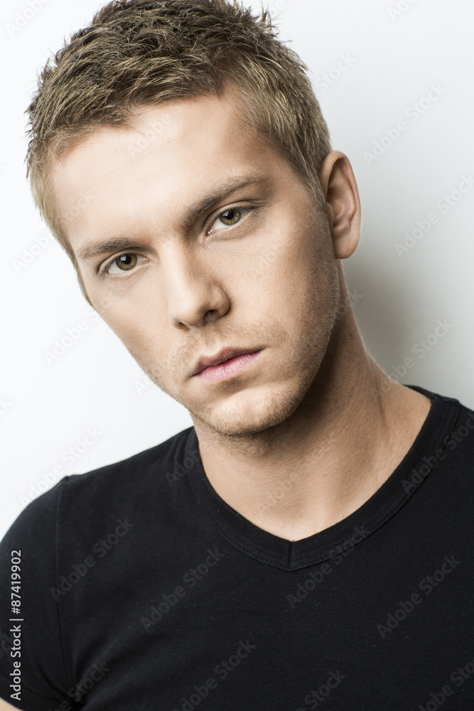 Fototapeta premium Portrait of a beautiful blonde man