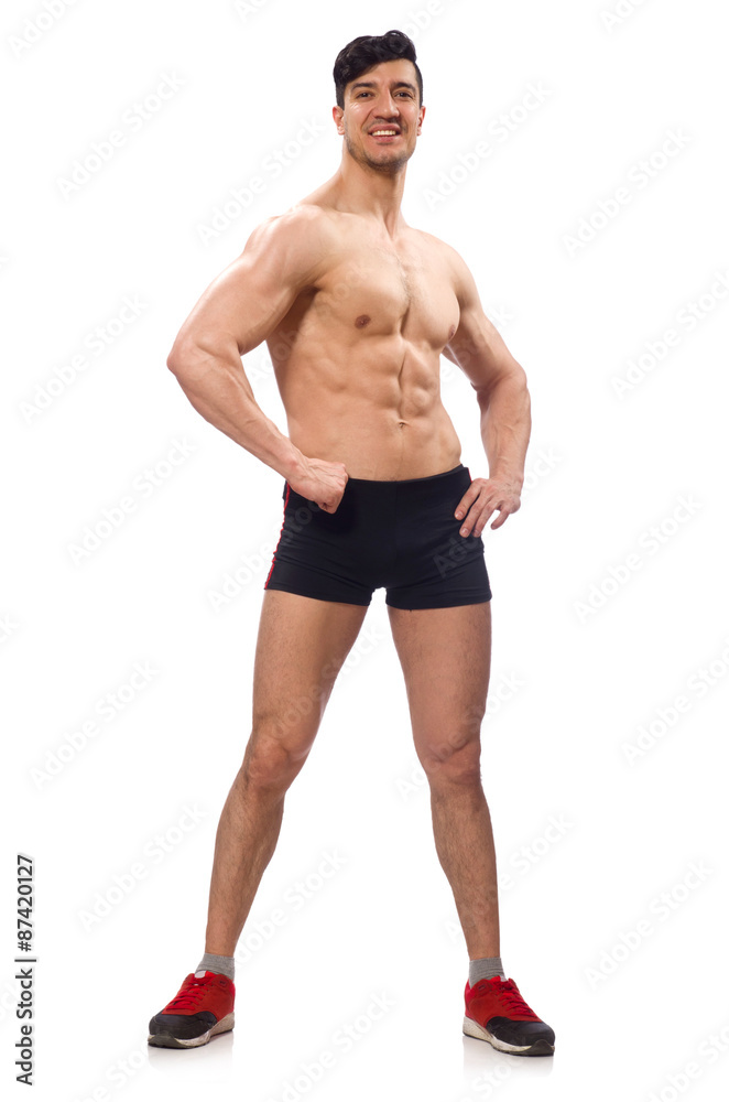 Muscular man isolated on the white background Muscular man isolated on the white background
