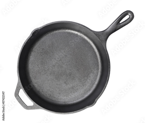 Cast iron frying pans Isolated on white background