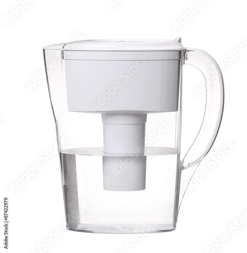water filter jug isolated on white background