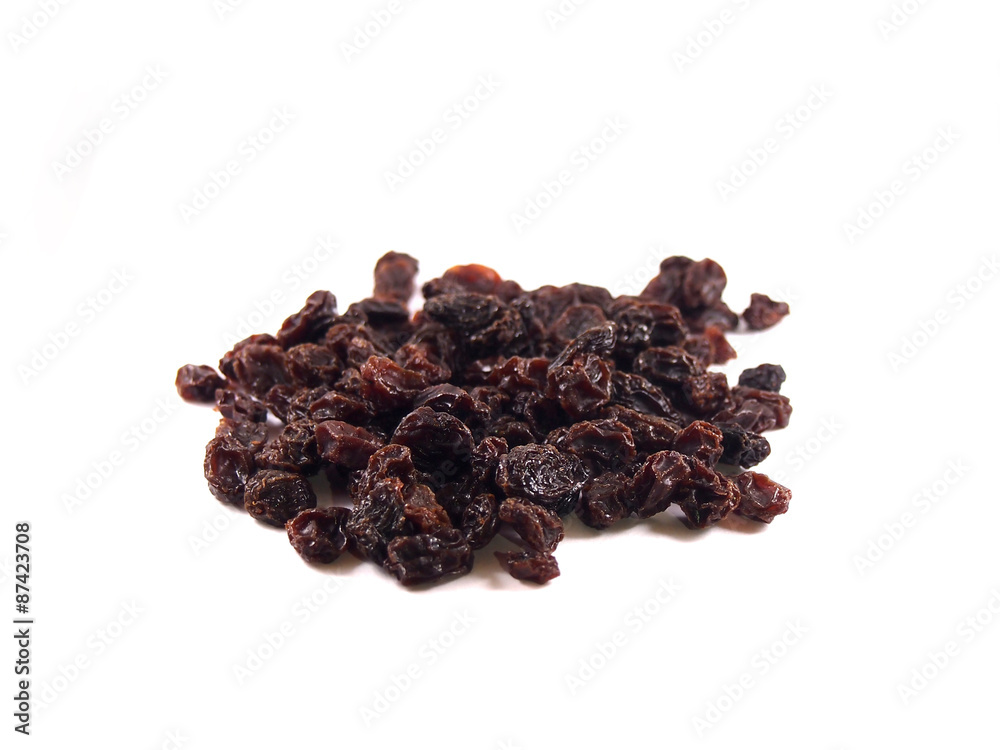 fresh organic raisins on white background fresh organic raisins on white background