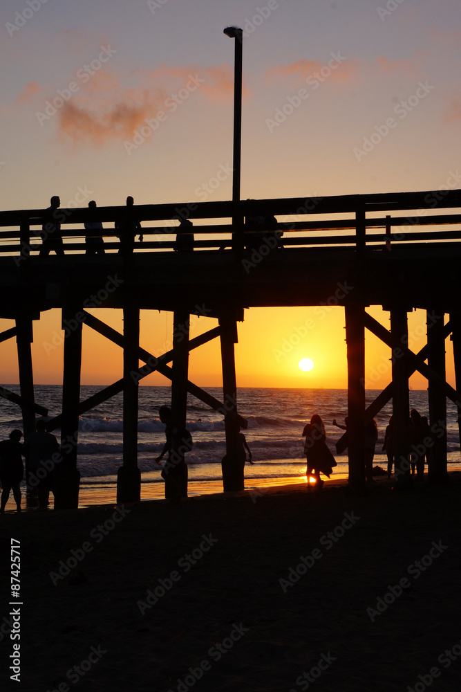 Beach Pier at Sunset
