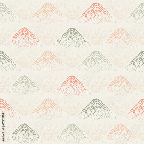 Seamless vector pastel pattern with dotted rhombuses