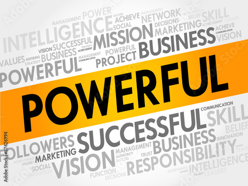 POWERFUL word cloud, business concept