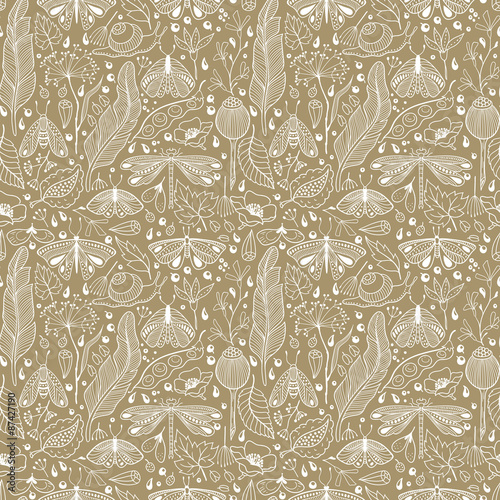 Little beautiful things. vector seamless pattern