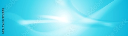 Abstract shiny blue wavy banner